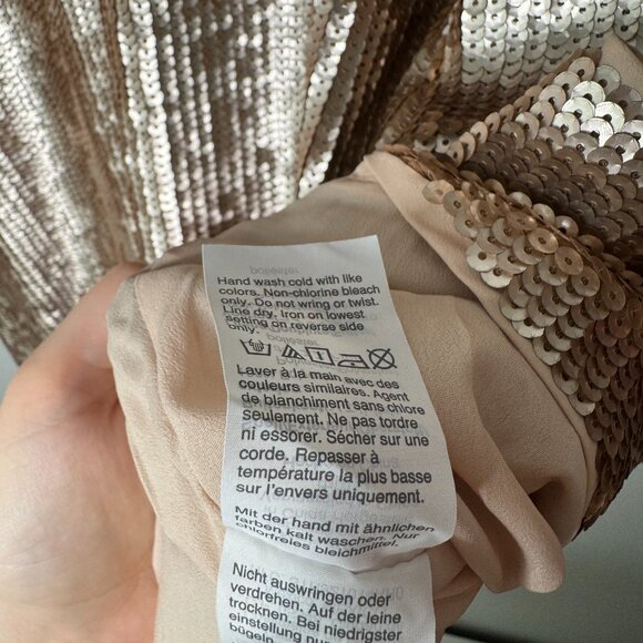 NWT J. Crew Tall Sequin Cropped Top Rose Gold Womens 12T Half Sleeve H4429 - Picture 9 of 9